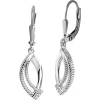 SilberDream Paar Ohrhänger SilberDream Ohrhänger Elegance Zirkonia (Ohrhänger), Damen Ohrhänger Elegance aus 925 Sterling Silber, silberfarbenen, weiß