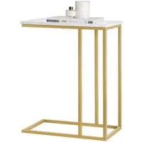 SoBuy Beistelltisch FBT87/44, C-Form, mobiler Kaffeetisch, Wohnzimmer Schlafzimmer, Betttisch Kaffeetisch Sofatisch Laptoptisch Pflegetisch