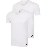 adidas Sportswear T-Shirt Active Flex Cotton (2er Pack) V-Ausschnitt, Kurzarm, bequem, elastisch