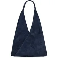 Caspar Schultertasche große Damen Wildleder Hobo Handtasche - PREMIUM LINE - Modell No.863, 100% italienisches Wildleder, samtig weich, angenehmer Tragekomfort