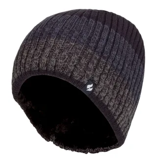 Herren Fleece gefüttert gestreifte Wintermütze | Wärmehalter | hohe Leistung weich isoliert Thermohut - Navy