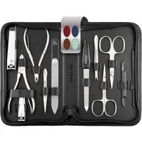 marQus Maniküre-Pediküre-Set 12 Teile in Echt Leder Etui handlich und weich, 12-tlg., Komplett Kit mit allem für die Hand- und Fußpflege, Nagelset