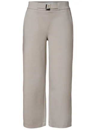 Street One - High-Waist Jersey-Culotte beige - Gr. - 26
