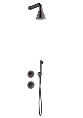 JEE-O cone 02 Wand-Duschkombination mit Thermostat und Umsteller, gun metal, 900-6426 900-6426