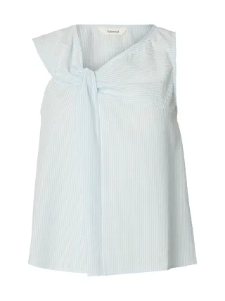 selected women - SLFHANNAH SL TWIST TOP cashmere blue - Gr. - 36