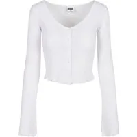 URBAN CLASSICS Langarmshirt Urban Classics Damen Ladies Cropped Rib Cardigan (1-tlg)