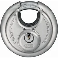 ABUS Einsteckschloss ABUS Vorhangschloss Diskus 24/70 Lock-Tag Edelstahl