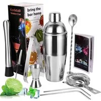 SinLaw Cocktail Shaker 8-teiliges Cocktailset Edelstahl,750ml-Edelstahl-Shaker,Barkeeper Kit, (1-tlg), 750 ml Mixer