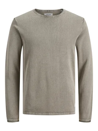 JACK&JONES - JAULEO KNIT CREW NECK NOOS Crockery - Gr. - S
