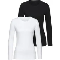 Vivance by Lascana Langarmshirt aus modischer Rippware (2er-Pack) aus luftigem Baumwoll-Stretch