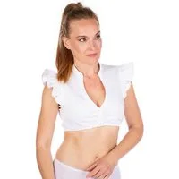 Madame Marie Dirndlbluse Dirndlbluse - LUNAVEA - weiß/taupe