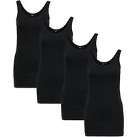 ONLY Longtop Damen Tank Top Long Lang Shirt schwarz weiß 1er 2er 3er 4er 5er PACK