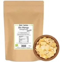DistrEbution Trockenfrüchte Bio Mango gefriergetrocknet - knusprige Mangostücke, 100 % Frucht
