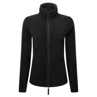 Premier Womens/Ladies Artisan Fleece-Jacke mit Kontrastbesatz (Schwarz/Braun)