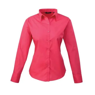 Premier - Hemd für Damen Langärmlig (Leuchtend Pink)