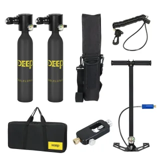 [EU Direct] DIDEEP 0.5L*2 Mini Scuba Diving Oxygen Cylinder Equipment Oxygen Tank Underwater Breather Diving Lung Air Ta