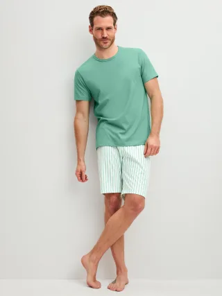 CALIDA - MEN Short pyjamas creme de menthe - Gr. - XL
