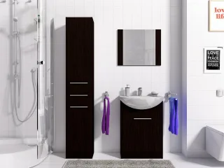 Badmöbel Set 4-Tlg Wenge matt PERM Nr.2 inkl.Waschtisch
