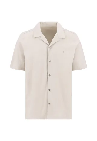 FYNCH-HATTON - Resort Shirt, structured jersey cement - Gr. - M