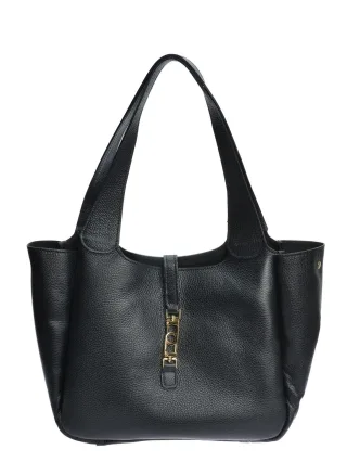 Roberta M Schwarz Rindsledertasche