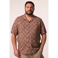 Men Plus Kurzarmhemd Viskose-Hemd Halbarm Cubakragen Cuba Fit