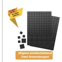 COOL-i ® Magnet, 220 Stück Magnetplätte selbstklebend 10 x 10mm (200 Stk) und 20 x 20mm (20 Stk) Magnet &Selbstklebend Zwei Anwendungen