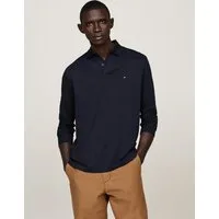 Tommy Hilfiger Langarm-Poloshirt L/S LIQUID COTTON REG POLO mit Jersey und Markenlabel unifarben, casual, regular fit, Baumwolle, Polokragen