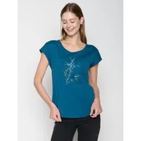 GreenBomb T-Shirt Cool Nature Bird Reed Motiv Natur (1-tlg., 1) Rundhalsausschnitt, Bio-Baumwolle, GOTS Zertifiziert