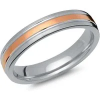 Unique Fingerring Unique Edelstahlring teilvergoldet rosé 4,4mm R9211