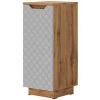 Vicco Midischrank Lotta, Eiche/Grau mit Kachelstruktur, 33.4 x 81.9 cm (1-St)