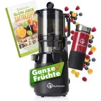 Nutrilovers Slow Juicer Entsafter Ganze Früchte - Slow Juicer für Vitamine - Saftausbeute, 200 W