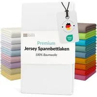 Carpe Sonno Spannbettlaken Jersey Bettlaken 90x200 100x200 140x200 160x200 180x200 200x200 & x220, Jersey, Gummizug: rundum, (1 Stück), Für Matratzen bis 25cm Höhe - 100% Baumwolle - MADE IN EU - OEKO-TEX®