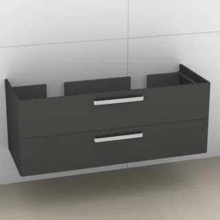 Artiqua 412 Waschtischunterschrank für Ventuno T0020 Anthrazit Glanz, 412-WU2L-I27-7065-51 412-WU2L-I27-7065-51