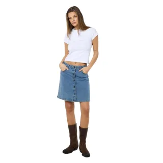 Noisy May - Minirock für Damen, A-Linie, Denim (Hellblau)
