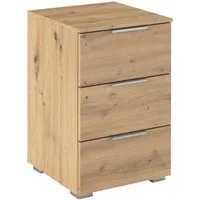 OTTO home Nachtkommode Nachttisch Nachtkonsole AGORDO in Dekor- oder Hochglanzfront (in zwei Griff-Farben, Breite 40 cm), mit 3 geräumigen Schubladen für viel Stauraum MADE IN GERMANY