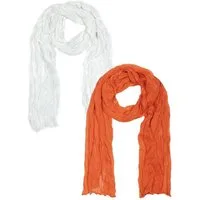 Cassandra Accessoires Schal Damen Uni, (2er-Set), mit modischer Crinkle-Optik
