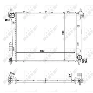 NRF Motork?hler gel?tet Hyundai I20 56057