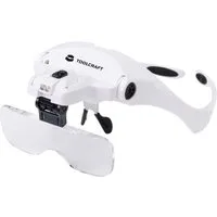 TOOLCRAFT Handlupe TOOLCRAFT 2469761 Lupenbrille mit LED-Beleuchtung Vergrößerungsfaktor