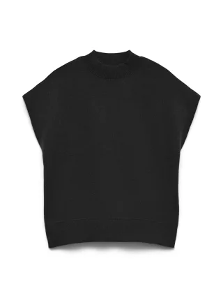 VERO MODA - VMELLY SL LOOSE HIGHNECK PULLOVER BOO Black - Gr. - M