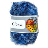 Gründl Clown Strickwolle 50g Fransenstrickgarn mit Noppen Häkelwolle, 65 m (Knäuel, 1), Fransen und Noppen, melierter Farbverlauf