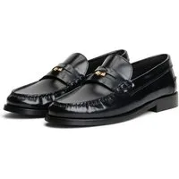 Tommy Hilfiger HILFIGER PENNY ABRASIVATO Loafer, Blockabsatz, Slipper, Businessschuh mit klassischem Zierriegel