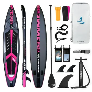 [EU Direct] WKERSIY 380*81*15CM Inflatable Stand Up Paddle Board Load Capacity up to 160kg Ultra-Light SUPBoard For Solo