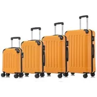 YONSLY Koffer Premium Reisekoffer Hartschalen-Koffer Trolley Kabinenkoffer S-M-L-XL, 4 Rollen, 360°-Doppelrollen, TSA-/Zahlenschloss, YKK-/Standardreißverschluss