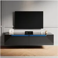 SONNI Lowboard Lowboard TV Hängend Weiß/ Schwarz TV Schrank in Wohnzimmer (Packung), 140-180cm tv schrank in wohnzimmer für 35''- 45'' Fernseher
