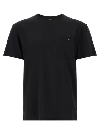 Valentino Garavani Schwarzes Baumwoll-T-Shirt