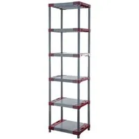 PROREGAL® Standregal Kunststoffregal GREY BEAR, HxBxT 220x60x46cm, Fachl. 160kg, Grau-Grün