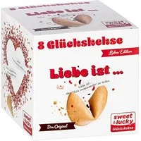 Sweet & Lucky Kekse Glückskekse 8er Box, Bei Raumtemperatur und trocken lagern.