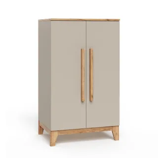 VitaliSpa Kinderkleiderschrank, Kaschmir, Eiche Artisan, Holzwerkstoff, 6 Fächer, Rechteckig, 70x120x53.4 cm, Kinder- & Jugendzimmer, Kindermöbel, Kinderkleiderschränke