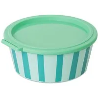 KOZIOL Aufbewahrungsschüssel NORA BOX 1,3l STRIPES Schale 1,3l mit Deckel, Kunststoff, (1-tlg)