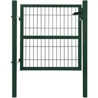 V2Aox Gartentor Gartentor Gartentür Zauntür Zauntor Pforte Grün 100 cm Quadratrohr